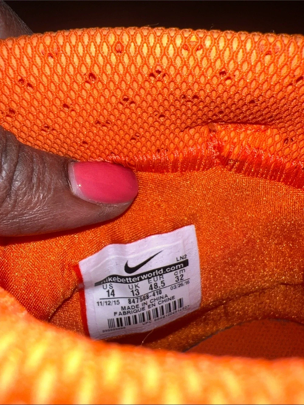 Nike Mens Lunarbeast Elite Orange Football Cleats NikeSkin 847588-410 Sz 14 NWOT